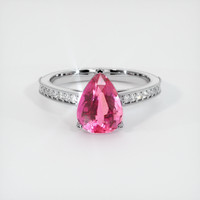 2.96 Ct. Sapphire Ring, 14K White Gold 1