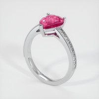 2.96 Ct. Purplish Pink Sapphire Ring, 14K White Gold 2