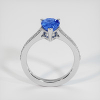2.07 Ct. Blue Sapphire Ring, 14K White Gold 3