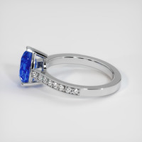 2.07 Ct. Blue Sapphire Ring, 14K White Gold 4
