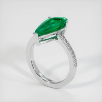 2.99 Ct. Emerald Ring, 18K White Gold 2