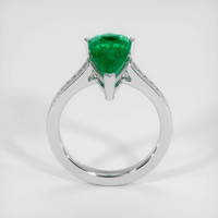 2.99 Ct. Emerald Ring, 18K White Gold 3