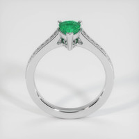 0.66 Ct. Emerald Ring, 18K White Gold 3