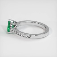 0.66 Ct. Emerald Ring, 18K White Gold 4