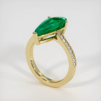 2.99 Ct. Emerald Ring, 18K Yellow Gold 2