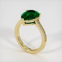 3.25 Ct. Emerald Ring, 18K Yellow Gold 2