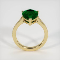 3.25 Ct. Emerald Ring, 18K Yellow Gold 3