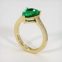 2.42 Ct. Emerald Ring, 18K Yellow Gold 2