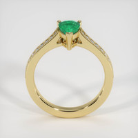 0.66 Ct. Emerald Ring, 18K Yellow Gold 3