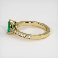 0.66 Ct. Emerald Ring, 18K Yellow Gold 4