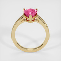 2.96 Ct. Purplish Pink Sapphire Ring, 18K Yellow Gold 3