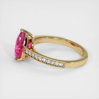 2.96 Ct. Purplish Pink Sapphire Ring, 18K Yellow Gold 4