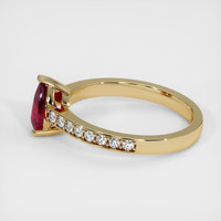 0.99 Ct. Ruby Ring, 18K Yellow Gold 4