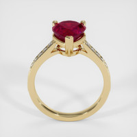 3.44 Ct. Ruby Ring, 18K Yellow Gold 3