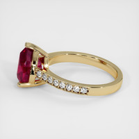 3.44 Ct. Ruby Ring, 18K Yellow Gold 4