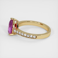 1.70 Ct. Purplish Pink Sapphire Ring, 18K Yellow Gold 4