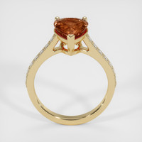3.18 Ct. Orangish Brown Sapphire Ring, 18K Yellow Gold 3