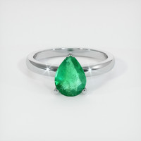 0.98 Ct. Emerald Ring, Platinum 950 1