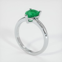 0.98 Ct. Emerald Ring, Platinum 950 2