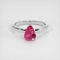 2.37 Ct. Purplish Pink Sapphire Ring, Platinum 950 1