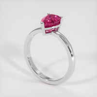 2.37 Ct. Purplish Pink Sapphire Ring, Platinum 950 2