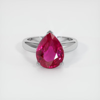 5.92 Ct. Ruby Ring, Platinum 950 1