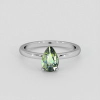 1.12 Ct. Green Sapphire Ring, Platinum 950 1