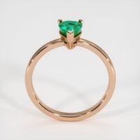 0.64 Ct. Emerald  Ring - 14K Rose Gold