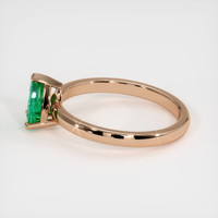 0.64 Ct. Emerald  Ring - 14K Rose Gold