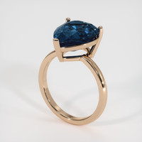 6.55 Ct. Blue Sapphire Ring, 14K Rose Gold 2