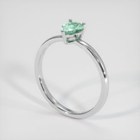 1.14 Ct. Bluish Green Sapphire Ring, 10K White Gold 2