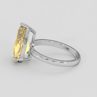 4.60 Ct. Yellow Citrine Ring, 14K White Gold 4