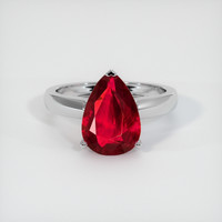 Ruby Ring 3.19 Ct. 14K White Gold Preview