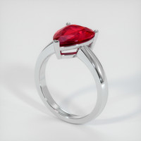Ruby Ring 3.19 Ct. 14K White Gold Preview