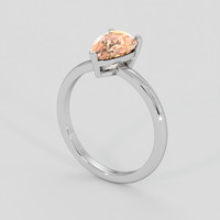 2.52 Ct. Padparadscha Sapphire Ring, 14K White Gold 2