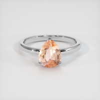 1.94 Ct. Padparadscha Sapphire Ring, 14K White Gold 1