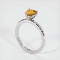 1.40 Ct. Orangish Yellow Sapphire Ring, 14K White Gold 2