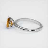 1.40 Ct. Orangish Yellow Sapphire Ring, 14K White Gold 4