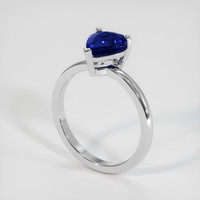 1.78 Ct. Sapphire Ring, 18K White Gold 2