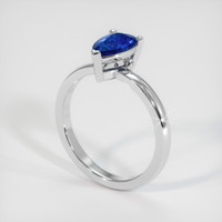 1.13 Ct. Blue Sapphire Ring, 18K White Gold 2