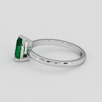 0.78 Ct. Emerald Ring, 18K White Gold 4