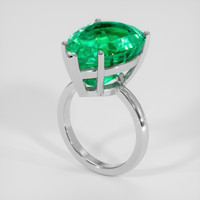 14.84 Ct. Emerald Ring, 18K White Gold 2