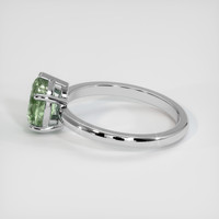 1.60 Ct. Green Sapphire Ring, 18K White Gold 4