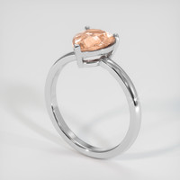 1.94 Ct. Padparadscha Sapphire Ring, 18K White Gold 2