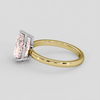 3.03 Ct. Pink Sapphire Ring, 14K White & Yellow 4