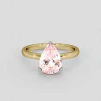 3.03 Ct. Pink Sapphire Ring, 18K White & Yellow 1