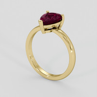 1.65 Ct. Purplish Red Rubellite Tourmaline Ring, 10K Yellow Gold 2
