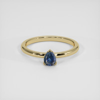0.40 Ct. Blue Sapphire Ring, 10K Yellow Gold 1