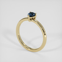 0.40 Ct. Blue Sapphire Ring, 10K Yellow Gold 2