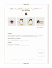 Ruby Ring 5.92 Ct., 14K Yellow Gold Appraisal